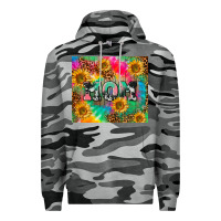 Slate Camo Mom rainbow sunflower Premium Hoodie - CowGirlArtShop