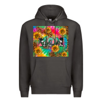 Smoke Mom rainbow sunflower Premium Hoodie - CowGirlArtShop