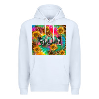 White Mom rainbow sunflower Premium Hoodie - CowGirlArtShop