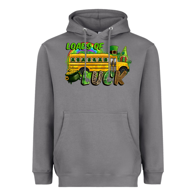 Loads Of Luck School Bus Heavyweight Hoodie by CowGirlArtShop | Teevron