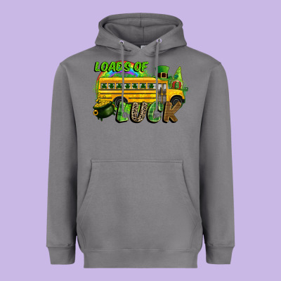 Loads Of Luck School Bus Heavyweight Hoodie Designed By Cowgirlartshop