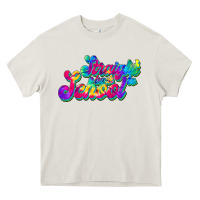 Cream straight back to school Heavy Core Tee - JahusDesignShop