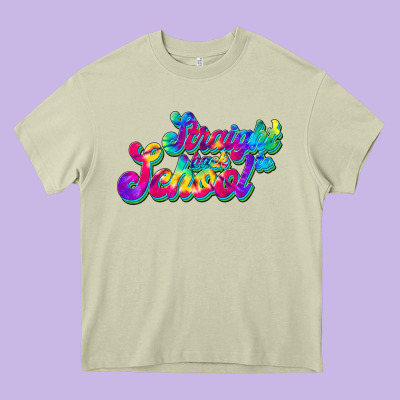 Straight Back To School Heavy Core Tee Designed By Jahusdesignshop