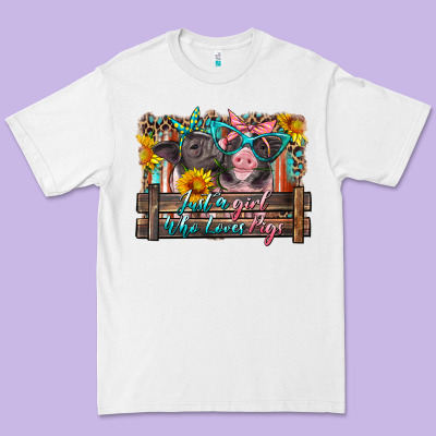 Just A Girl Who Loves Pigs Premium Tee Designed By Artiststas
