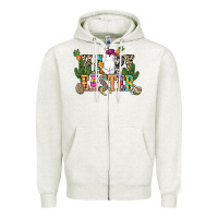 Oatmeal Heather Happy Easter with cowboy Easter Day Zipper Hoodie - HowdyJamesFarm