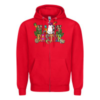 Red Happy Easter with cowboy Easter Day Zipper Hoodie - HowdyJamesFarm