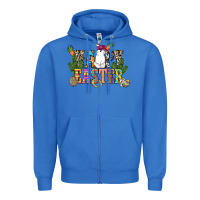 True Royal Happy Easter with cowboy Easter Day Zipper Hoodie - HowdyJamesFarm