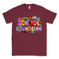 Burgundy school counselor Classic Tee - MaliasSmallBusiness