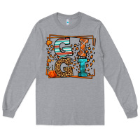 Heather Grey Fall Autumn Leopard Gigi Long Sleeve Tee - LillyAllenDesigns