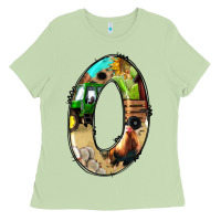 Matcha farm life alphabet numbers 0 Ladies Tee - BundleAndBundleShop