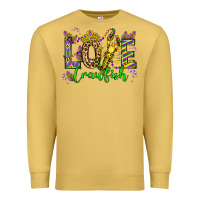 Antique Gold love crawfish mardi gras olivia Premium Sweatshirt - OliviaCreatesArt