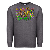 Charcoal Heather love crawfish mardi gras olivia Premium Sweatshirt - OliviaCreatesArt