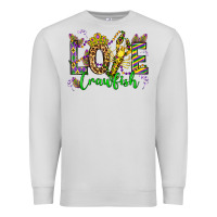 Dove Grey love crawfish mardi gras olivia Premium Sweatshirt - OliviaCreatesArt