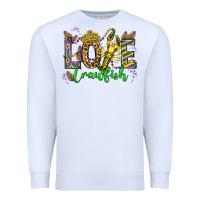 White love crawfish mardi gras olivia Premium Sweatshirt - OliviaCreatesArt