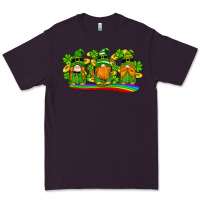Plum st patricks day gnomes shamrock gold rainbow Premium Tee - Artiststas