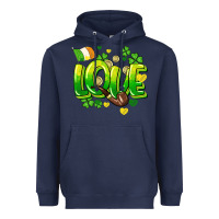 Navy Love St. Patrick's Day Heavyweight Hoodie - HowdyJamesFarm