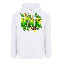 White Love St. Patrick's Day Heavyweight Hoodie - HowdyJamesFarm