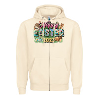 Sandshell Happy Easter 2023 Zipper Hoodie - HowdyJamesFarm