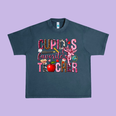 Cupids Favorite Teacher Urban Heavy Tee Designed By Nancycooperartshop