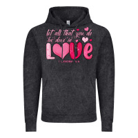 Vintage Black let all that you do be done in love Vintage Hoodie - MaliasSmallBusiness