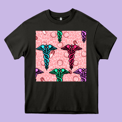 Medicine Seamless Pattern Heavy Core Tee Designed By Bundleandbundleshop