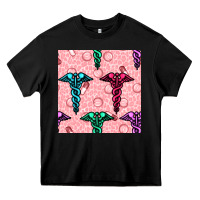 Black Medicine Seamless Pattern Heavy Core Tee - BundleAndBundleShop