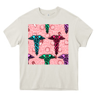 Cream Medicine Seamless Pattern Heavy Core Tee - BundleAndBundleShop