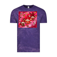 Cloud Purple gnomies with food Vintage Tee - NancyCooperArtShop