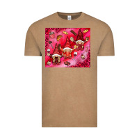 Vintage Coffee gnomies with food Vintage Tee - NancyCooperArtShop