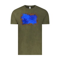 Vintage Olive gemstone blue leopard background Vintage Tee - JahusDesignShop