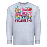 Heather Grey i teach sweet hearts olivia Premium Sweatshirt - OliviaCreatesArt