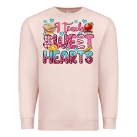 Pale Pink i teach sweet hearts olivia Premium Sweatshirt - OliviaCreatesArt