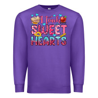 Purple i teach sweet hearts olivia Premium Sweatshirt - OliviaCreatesArt
