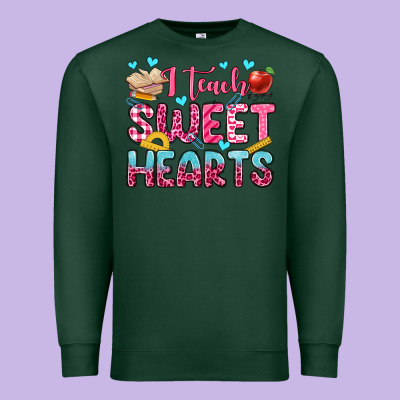 I Teach Sweet Hearts Olivia Premium Sweatshirt Designed By Oliviacreatesart
