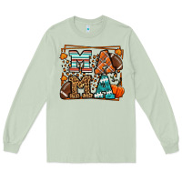 Matcha Fall American Football Autumn Mama Long Sleeve Tee - LillyAllenDesigns