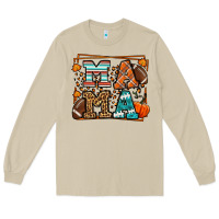 Mushroom Fall American Football Autumn Mama Long Sleeve Tee - LillyAllenDesigns