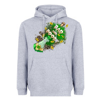 Heather Grey Bad and boozy Heavyweight Hoodie - CowGirlArtShop
