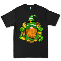 Black st patricks day gnomes horseshoe shamrock gold Premium Tee - Artiststas