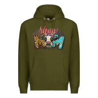 Army Green Show mom cow Premium Hoodie - CowGirlArtShop