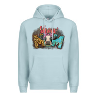 Blue Mist Show mom cow Premium Hoodie - CowGirlArtShop