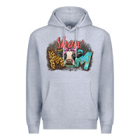 Heather Grey Show mom cow Premium Hoodie - CowGirlArtShop