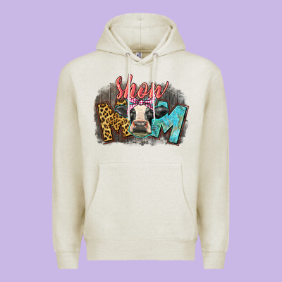 Show Mom Cow Premium Hoodie Designed By Cowgirlartshop