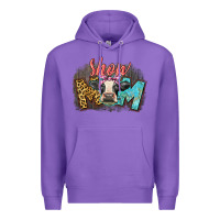 Purple Show mom cow Premium Hoodie - CowGirlArtShop