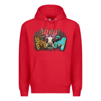 Red Show mom cow Premium Hoodie - CowGirlArtShop