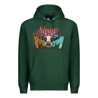 Sports Green Show mom cow Premium Hoodie - CowGirlArtShop