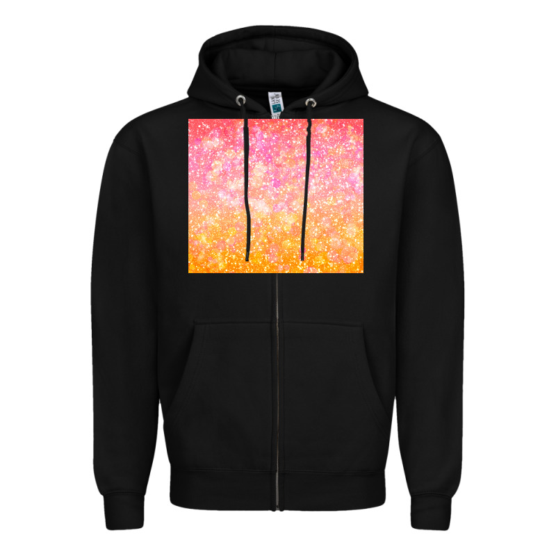 Orange Pink Ombre Glitter Zipper Hoodie by TumblerDesignByShophia | Teevron