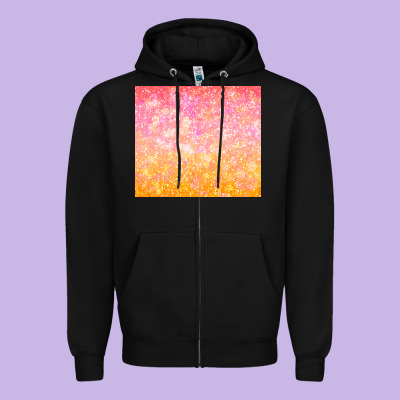 Orange Pink Ombre Glitter Zipper Hoodie Designed By Tumblerdesignbyshophia