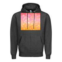 Charcoal Heather orange pink ombre glitter Zipper Hoodie - TumblerDesignByShophia