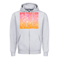Heather Grey orange pink ombre glitter Zipper Hoodie - TumblerDesignByShophia