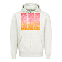 Oatmeal Heather orange pink ombre glitter Zipper Hoodie - TumblerDesignByShophia